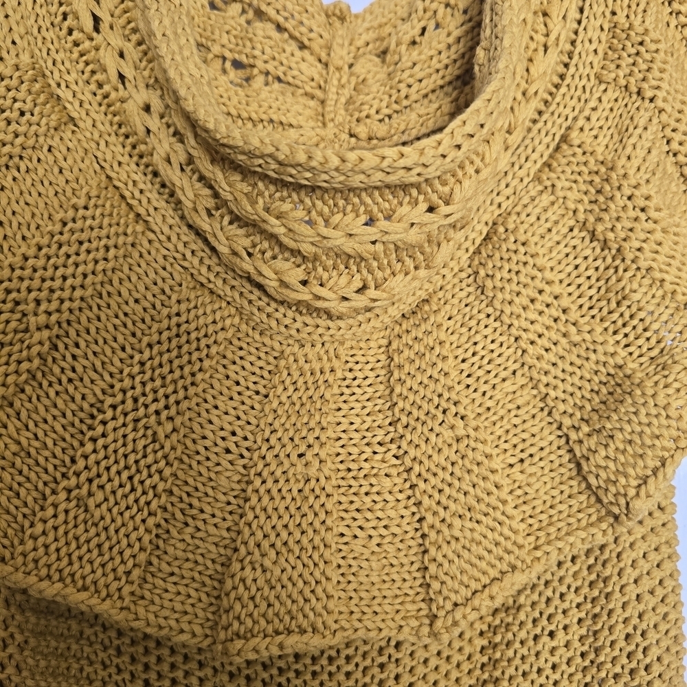 Anthropologie Mustard Yellow Knit Sleeveless Sweater - Picture 5 of 5